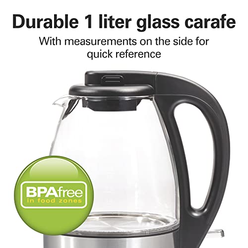 1 Liter Electric Tea Kettle, Water Boiler & Heater - view 3