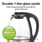 1 Liter Electric Tea Kettle, Water Boiler & Heater - view 3