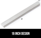 GORILLA GRIP Stainless Steel Magnetic Knife Holder for Wall, 16 Inch, Multi-Purpose Magnet Bar for Knives, Tools, Art Supplies, Heavy Duty Strip Holds Up to 6 lbs, Kitchen Organizer, Drilling Required