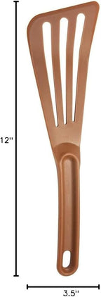 Mercer Culinary Hell's Tools Hi-Heat Slotted Spatula, 12 Inch x 3.5 Inch, Brown