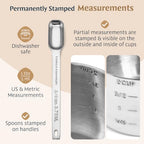 Stainless Steel Measuring Cups and Spoons Set (15 Piece Set) - view 3