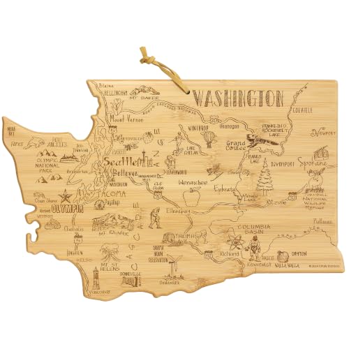 Destination Washington State Shaped Cutting Board