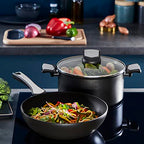 Tefal Unlimited On, Premium Cookware, 24 cm Frying Pan, UK's Longest Lasting Non-stick, Heat Indicator, Induction Hob Compatible, Dishwasher Safe, Aluminium, black, G25904AZ - view 5