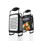 Four Sided Stainless Steel Ultra-Sharp Multi-Purpose Box Grater - Slicer, Fine, Ribbon, and Extra Coarse Blade Styles