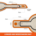 Silicone Bread Sling for Dutch Oven Liner, Non Stick 2 PCS, Easy Clean Reusable Silicone Baking Mat with Long Handles, Easy to Transfer Sourdough Bread, Orange - view 2