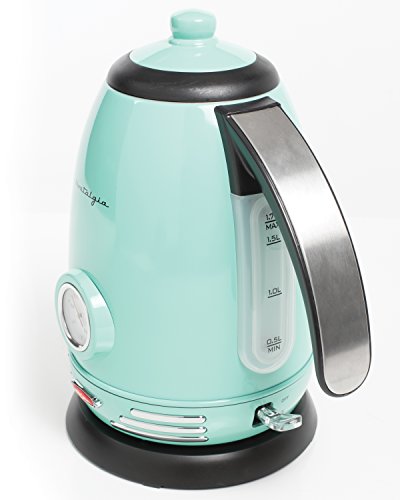RWK150AQ Retro Stainless Steel Electric Water Kettle, Holds 1.7 Liters, Boil-Dry Protection, 360-Degree Rotating Base, Water Level Indicator Window, Perfect For Tea, Hot Chocolate, Coffee - view 5