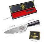 Fathers Day Dad Gift from Daughter Son Kids Dad Birthday Gift 8 inch Kitchen Knife Gift Set for Dad Professional Chef's Knife christmas presents for dad (Best Dad) - view 2