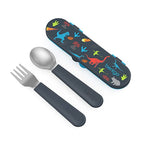 Kids Stainless Steel Utensil Set with Fork, Spoon, & Storage Case