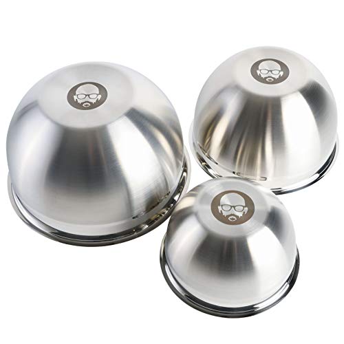 3-Piece Stainless Steel Mixing Bowl Set – Nesting Metal Bowls for Baking, Cooking, and Meal Prep – Durable & Dishwasher Safe - view 2