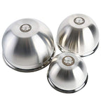 3-Piece Stainless Steel Mixing Bowl Set – Nesting Metal Bowls for Baking, Cooking, and Meal Prep – Durable & Dishwasher Safe - view 2