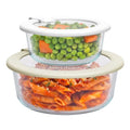 Signature Glass Food Storage Containers with Lids, 4 Piece Set