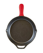 Pre-Seasoned Cast Iron Skillet with Assist Handle Holder, 12", Red Silicone & Tempered Glass Lid (12 Inch) – Fits 12 Inch Cast Iron Skillets and 7 Quart Dutch Ovens - view 7
