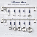 Measuring Cups Spoons Set, 18/8 Stainless Steel, 10Pc/Midnight Blue - view 2
