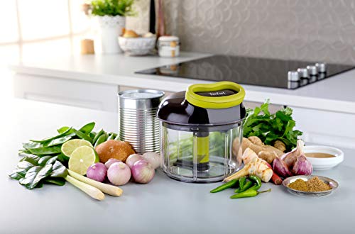 Tefal K1321324 Manual Chopper, 5 Seconds, 900 ml + Blades, Purée, Chop, Cutting, Mixing, Vegetables and Meat, Nuts, Onions, Stainless Steel Blades, Quick and Easy - view 4