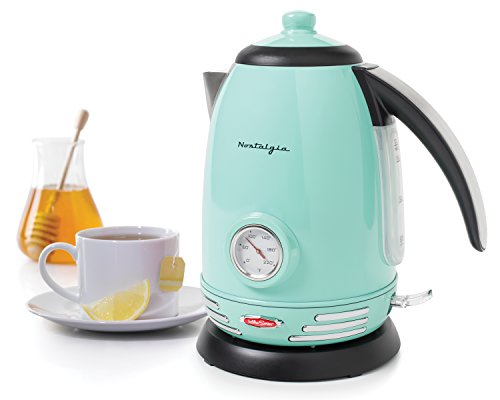 RWK150AQ Retro Stainless Steel Electric Water Kettle, Holds 1.7 Liters, Boil-Dry Protection, 360-Degree Rotating Base, Water Level Indicator Window, Perfect For Tea, Hot Chocolate, Coffee - view 2