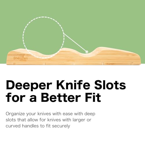 Bamboo In-Drawer Knife Block – 11 Slot, Holds 10-12 Knives - view 2
