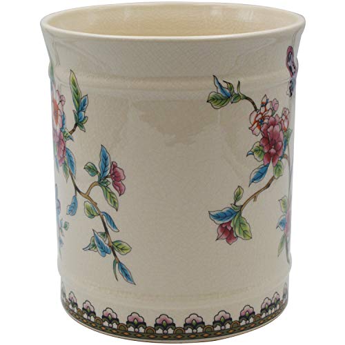 Utensil Crocks Extra Large Kitchen Utensil Holder for Countertop Ceramic Cooking Utensils Butterfly Ice Crack - view 2