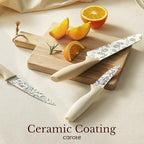 Kitchen Knife Set, 6 Floral Knives with 6 Blade Guards, 12-Piece - view 5