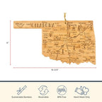 Destination Oklahoma State Shaped Cutting Board - view 4