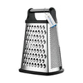 Professional Cheese Grater - Stainless Steel, XL Size, 4 Sides - Perfect Box Grater for Parmesan Cheese, Vegetables, Ginger - Dishwasher Safe - Black