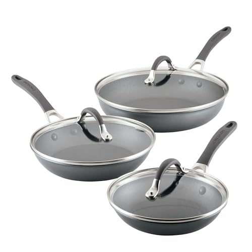A1 Series Nonstick Induction Frying Pan Set, 6-Piece, Graphite