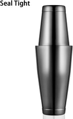 Boston Cocktail Shaker Black, Cocktail Shaker Tins Weighted, Bar Shaker Set Bartender Shakers for Bartending - Martini Shaker Stainless Steel Drink Mixer | Bar Tools Metal Shaking Tin | Gunmetal