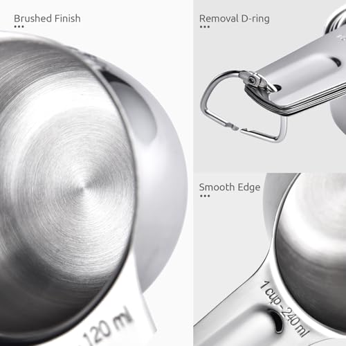 Measuring Cups and Spoons, 18/8 Stainless Steel Measure Set of 12 - view 6