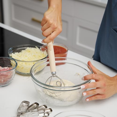 Danish Dough Whisk for Bread Baking, Sourdough, and Pizza Dough, Dutch Whisk, Made in Poland, 11.5-Inch - view 6