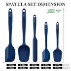 Silicone Rubber BPA-Free Spatula Set, Set of 5, Classic Blue - view 2