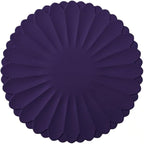 Heat-Resistant Silicone Trivet Mats, Non-Slip Hot Plate Holder for Kitchen Countertops & Dining Table, Reusable Pot Holder Pad with Secure Grip, Dishwasher Safe (Purple, Diameter: 18cm/7.09")