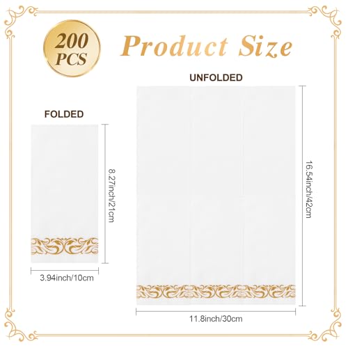 200-Pack Linen-Feel Disposable Guest Towels – Soft and Absorbent - view 4