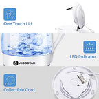 Electric Kettle, 1500W Glass Electric Tea Kettle Rapid Heating, Borosilicate Glass, Auto Shutoff and Boil-Dry Protection, Hot Water Boiler BPA Free and Cordless with LED Indicator, 1.7 Liter - view 3
