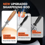 Knife Sharpener Rod German High Carbon Steel Honing Rod, 10'' - view 6