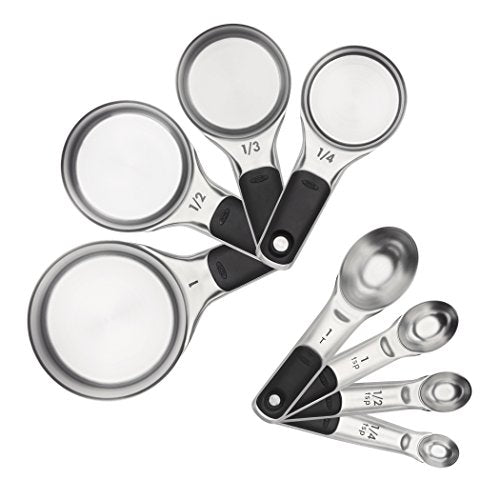 Good Grips 8 Piece Stainless Steel Measuring Cups and Spoons Set & Good Grips Contoured Mess-Free Pepper Grinder - view 2