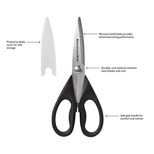 Classic Multifunction Can Opener/Bottle Opener, 8.34-Inch, Black & All Purpose Shears with Protective Sheath, One Size, Black - view 7