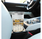 October Birthday King Born October Man Front Page Newspaper Stainless Steel Insulated Tumbler - view 6