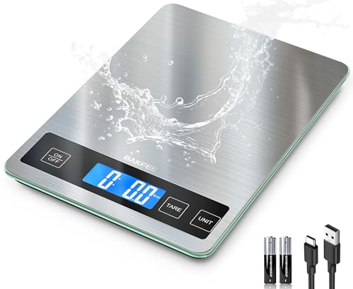 Food Scale, 33lb Kitchen Scale with 1g Precision, USB-C Rechargeable