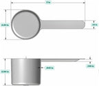 1/2 Cup (4 Oz. | 118.4 mL) Long Handle Scoop for Measuring Coffee, Pet Food, Grains, Protein, Spices and Other Dry Goods (Pack of 5)