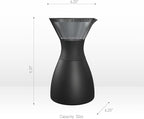 asobu Insulated Pour Over Coffee Maker (32 oz.) Double-Wall Vacuum, Stainless-Steel Filter and Take on the Go Carafe (Midnight Marble)
