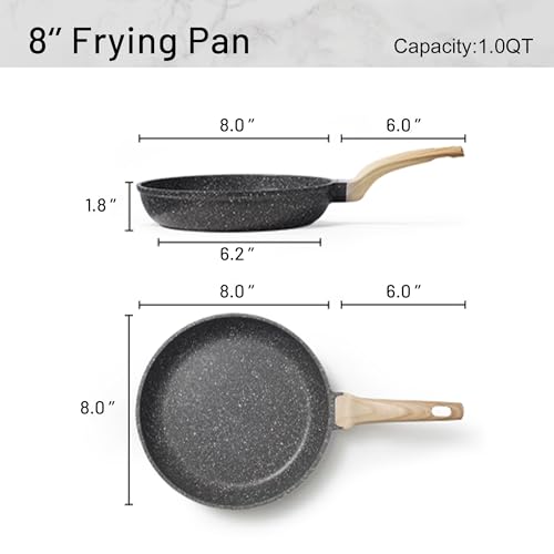Nonstick Frying Pan, 8 Inch Classic Granite Skillet - view 2
