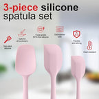 Silicone Spatula Set - Rubber Spatula - 600°F Heat Resistant Baking Spoon & Spatulas (Pink) - view 2