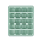 Baby Food Storage Silicone Cubes with Clip-On Lid Freezer Tray Baby Food Soups Purees Ice Easy and Safe Design Made in Korea (20, Ocean Blue)