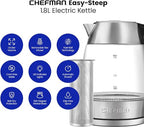 Teapot with Glass Carafe | 1.8 Liter Electric Kettle | 360 Degree Base | Stainless Steel - view 2