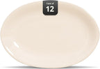 Stoneware Coupe Commercial Grade Dinnerware, Ivory, Oval Platter 11.75" x 8", Case of 12