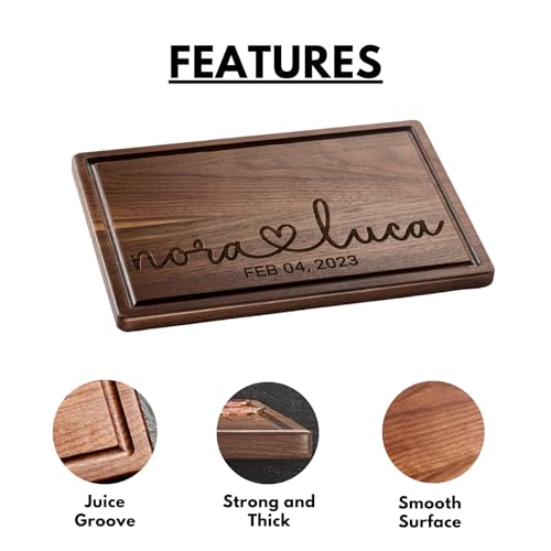 Personalized Cutting Board Wedding Gift, Customized Bridal Shower Gifts, Wedding Shower Gifts, Engraved Gifts for Couples 2026, Custom Anniversary Wooden Gifts - view 6