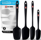 DI ORO Silicone Spatula Set - 600F Heat Resistant, 4-Pc Black