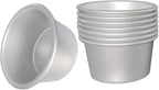 Pudding Cups Molds Individual Popover Pan Cupcake Muffin Baking Maker Aluminium 8 Pieces(3.74 x 2 x 2.87 Inch)