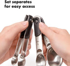 Good Grips 4 Piece Stainless Steel Measuring Spoons with Magnetic Snaps, (Pack of 2) - view 4