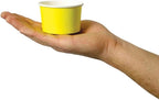 UNIQ 1000-Count 4 oz Paper Ice Cream Cups Yellow Color | Disposable Dessert Bowls in Many Colors | Frozen Dessert Supplies