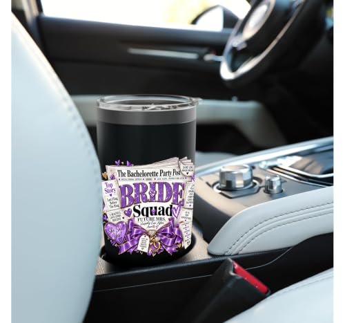 Bride Squad Wedding Crew Newspaper Front Page Girls' Trip Stainless Steel Insulated Tumbler - view 6